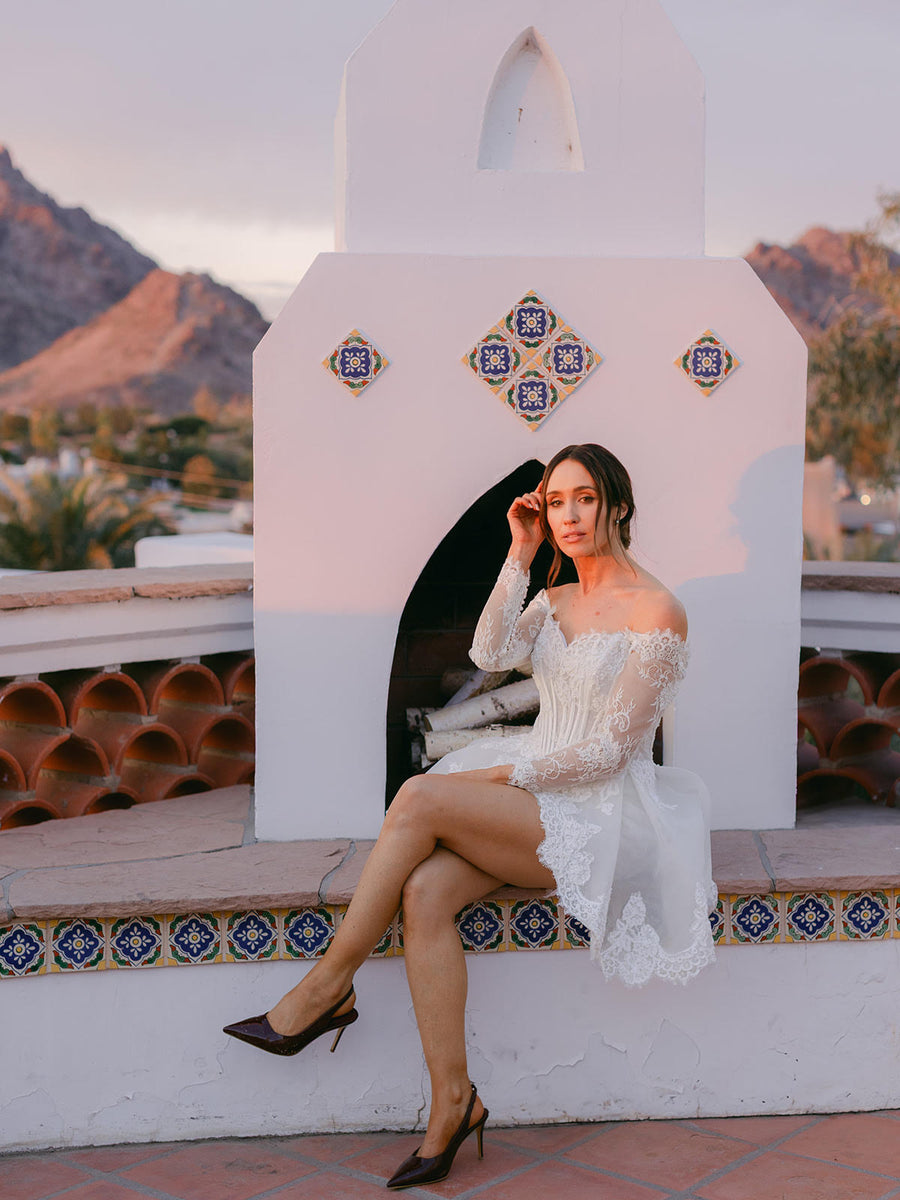 Bailey bridal mini dress