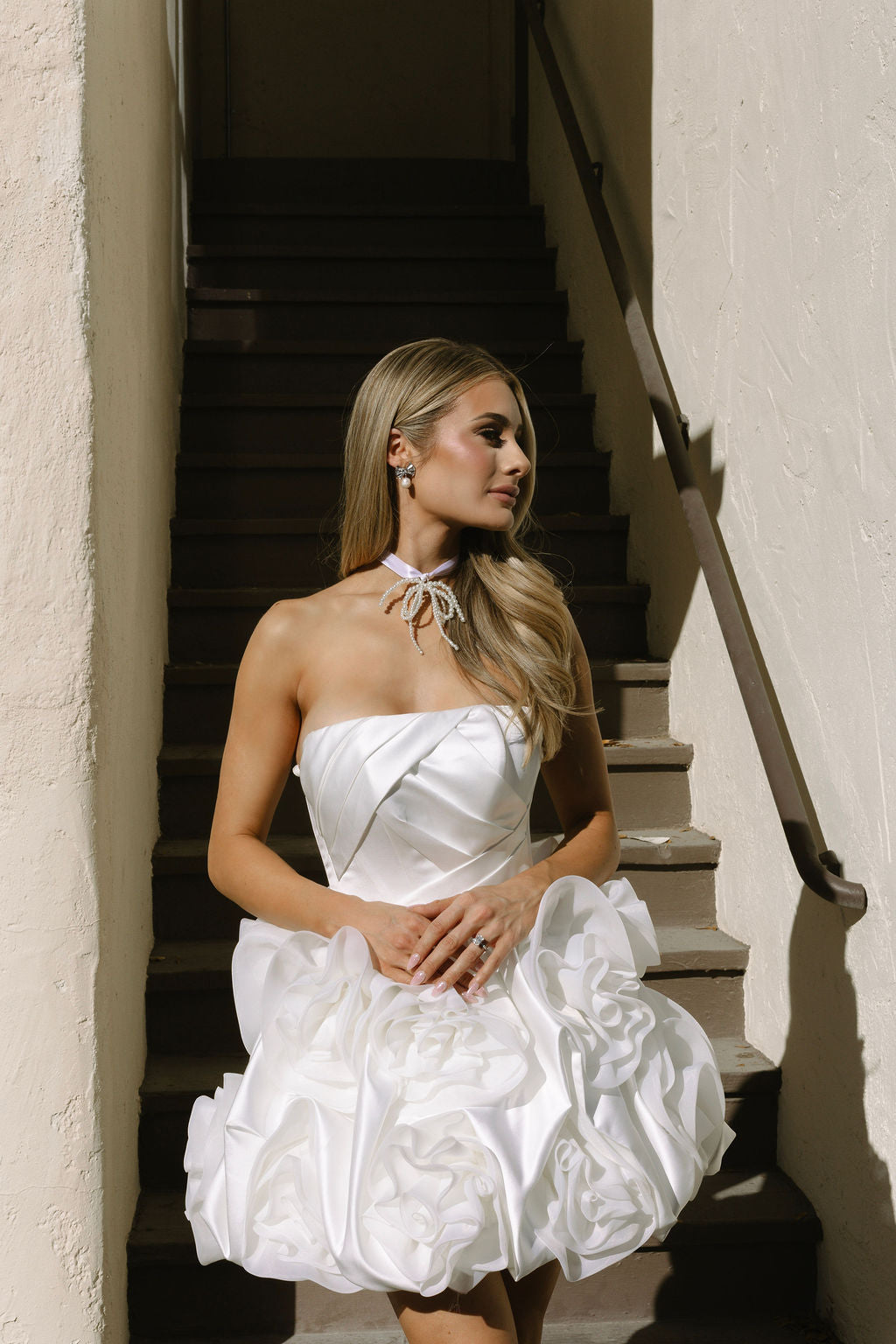 Florentina bridal mini dress front view